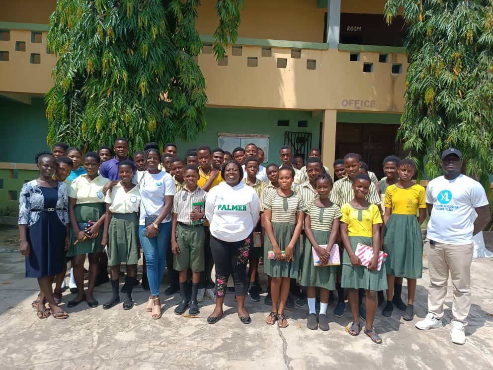 Students and YAAG volunteers during a school engagement.